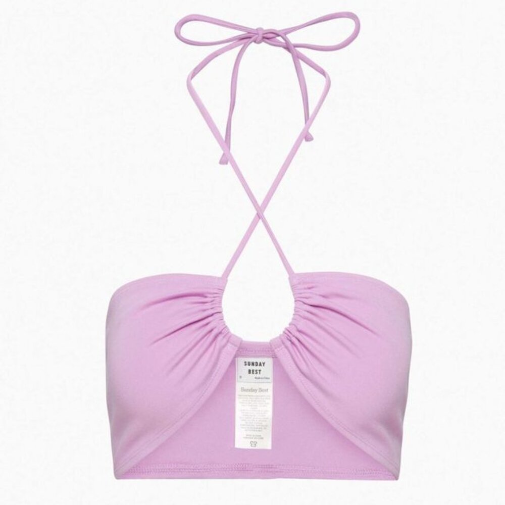 Aritzia Sunday Best Women's Cora Halter Top in Amethyst Lilac Size XS